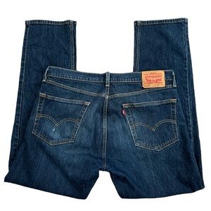 Levi’s 505 Men’s Blue Dark Wash‎ Regular Fit Straight Leg Jeans Size: 36